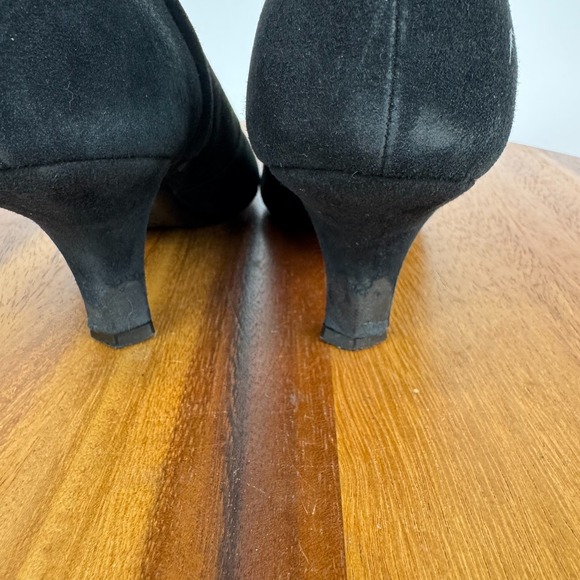 Womens Jil Sander Blck Suede Heeled Ankle Booties Boots Size 35‎ US 5 M GUC